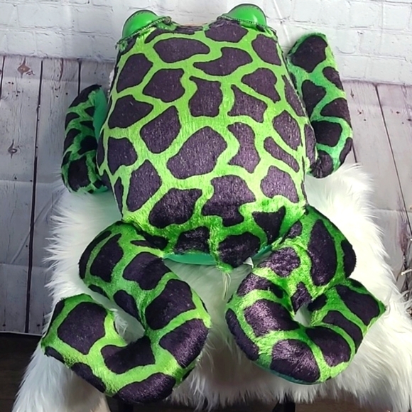 Vintage 90s Weird Funky Big Eye XL Jumbo Frog Toad Carnival Plush Stuffed Animal - Picture 15 of 17